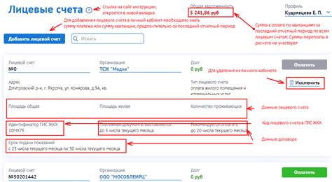 Получение информации о лицевом счете А1