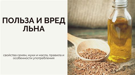 Польза и правила употребления льняных семян