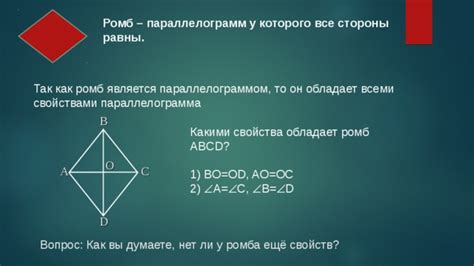 Понятие квадрата и ромба