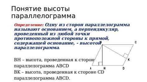 Понятие параллелограмма