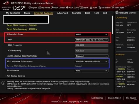 Понятие профиля XMP в BIOS Asus