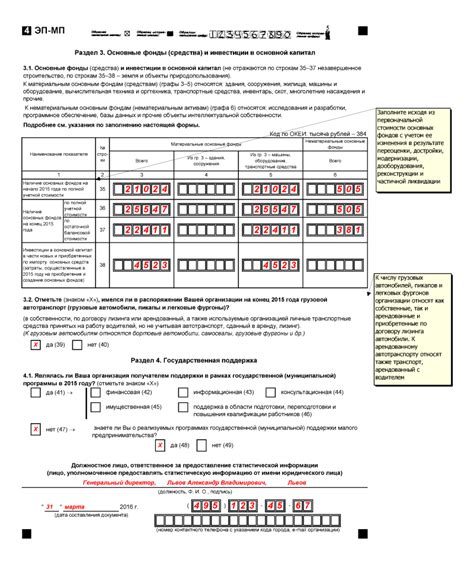 Порядок заполнения формы 100