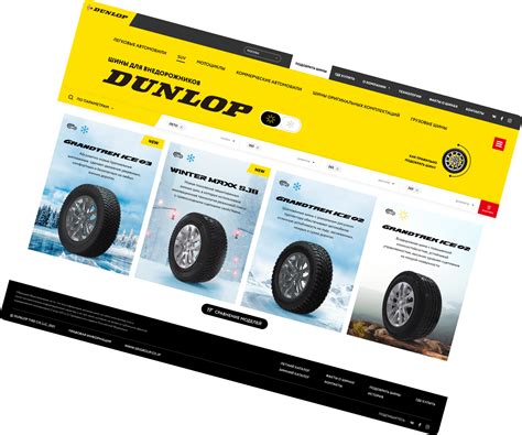 Посещение официального сайта Dunlop