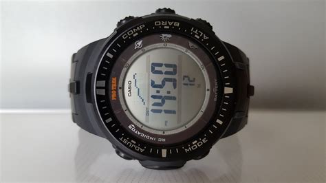 Пошаговая настройка времени на Casio Protrek