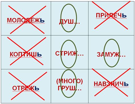 Правило отсутствия мягкого знака