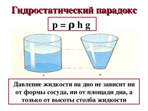 Применение гидростатического давления в технике и науке