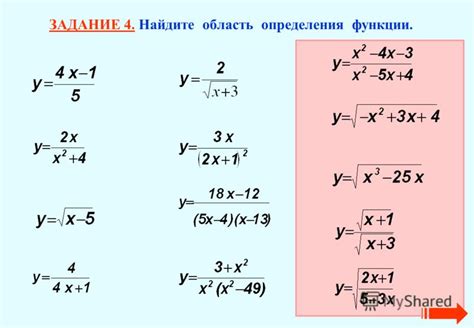 Примеры области определения обратной тригонометрической функции