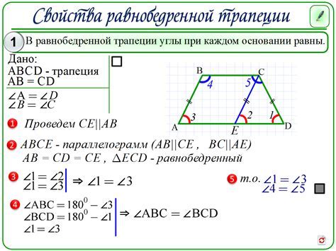 Примеры равнобедренных трапеций