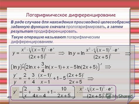 Примеры решения упражнений на нахождение производных сложных функций