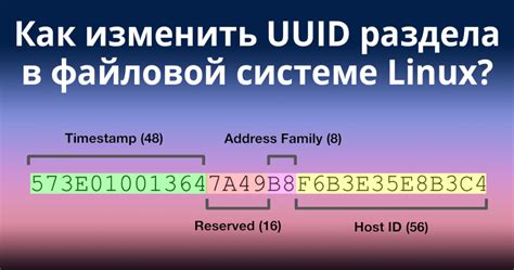 Пример использования UUID раздела