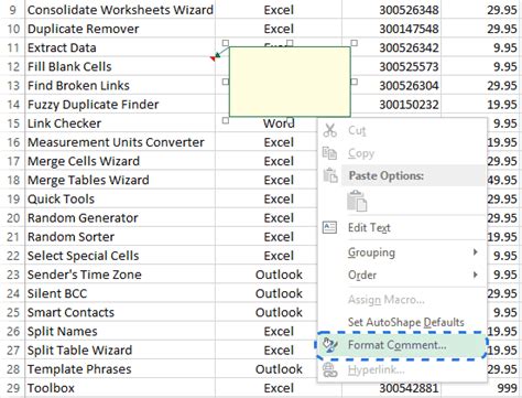 Примечание в Excel: как скопировать в ячейку