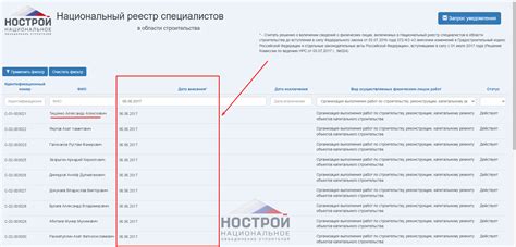 Проверка данных специалиста в реестре НРС