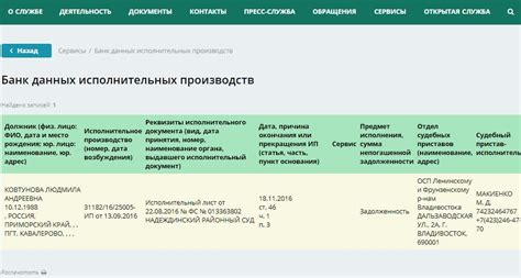 Проверка задолженности через Единый реестр исполнительных производств