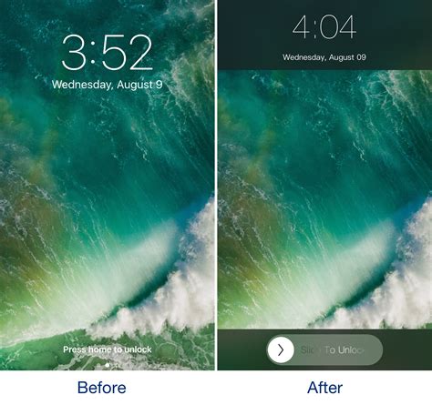 Проверка отключения Slide to unlock