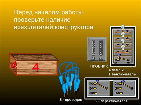 Проверьте наличие всех деталей