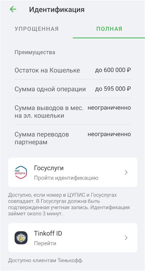 Пройти идентификацию через паспортные данные