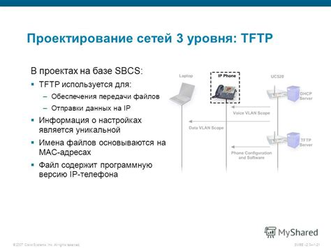 Процесс передачи данных в TFTP сервере