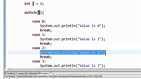 Работа switch case в Java