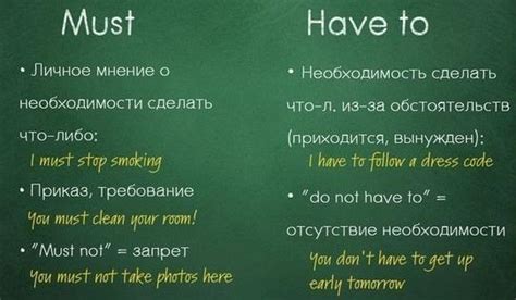 Различия между "have to" и "must"