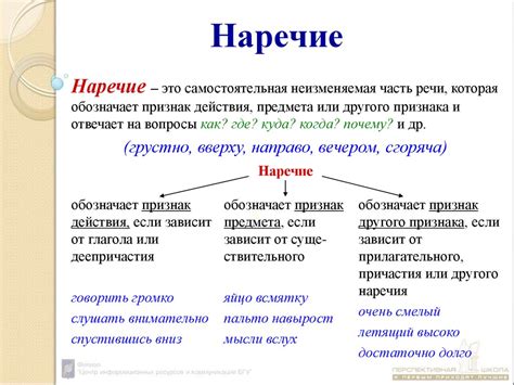 Разнообразие наречий, расширяющих значение прилагательных