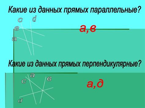 Рассмотрение параллельных и перпендикулярных прямых