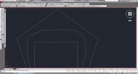 Результат: рамка видового экрана удалена в AutoCAD