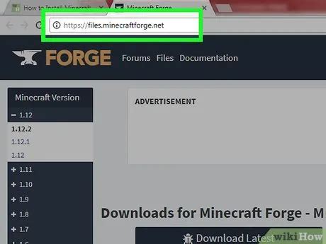 Скачайте и установите Forge для Minecraft 1.12