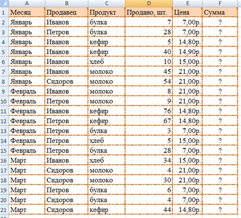 Сложности с разнородной структурой таблицы