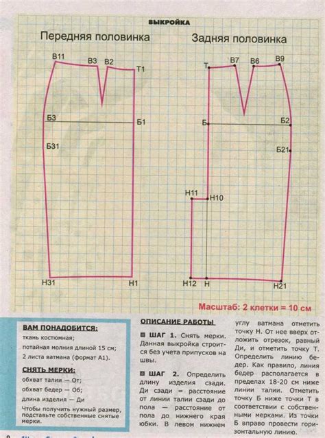 Создание выкройки для юбки