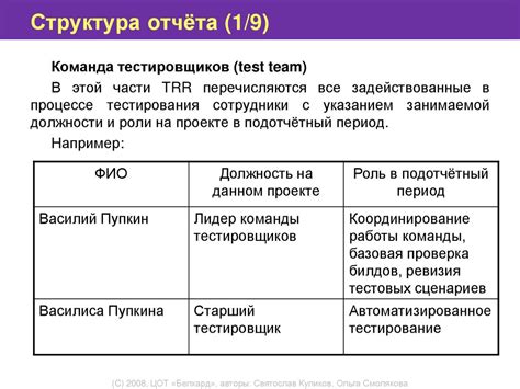 Сохранение и документирование результатов тестирования