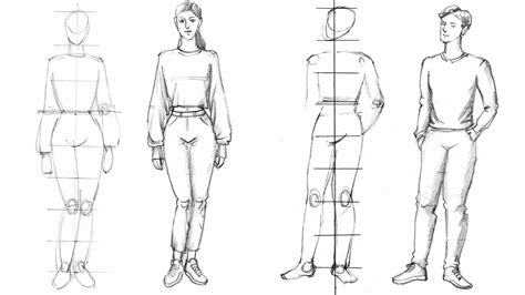 Техники рисования человеческого тела