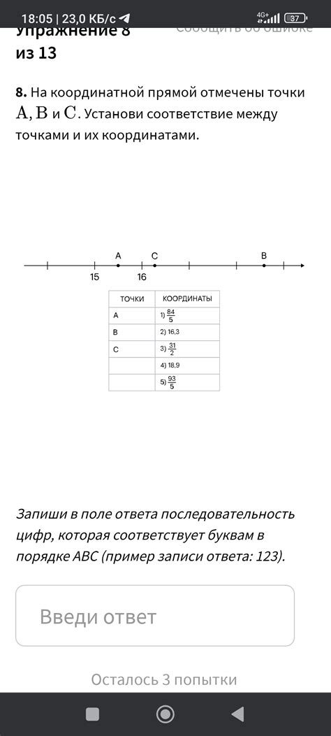 Точки на координатной прямой и их расположение