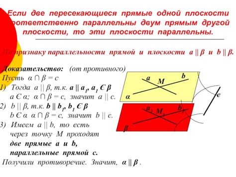 Точность определения параллельности плоскостей