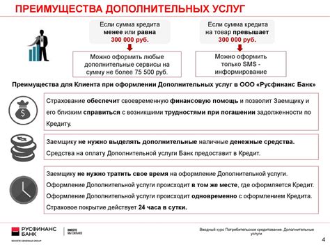 Услуги и дополнительные возможности