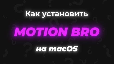 Установка и активация Motion Bro