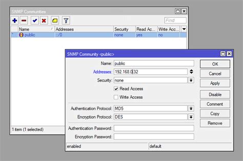 Установка и настройка SNMP на MikroTik