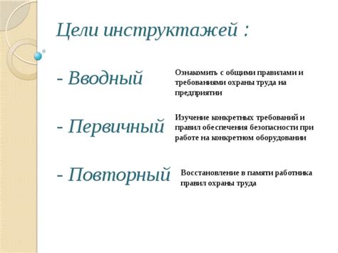 Цели и задачи проведения первичного инструктажа со стропальщиками