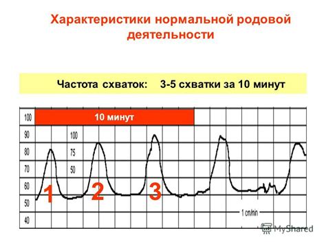 Частота и продолжительность схваток