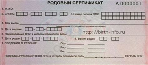 Что входит в стоимость родового сертификата?