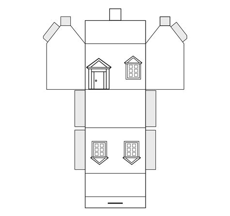 Шаблоны для изготовления домиков из бумаги