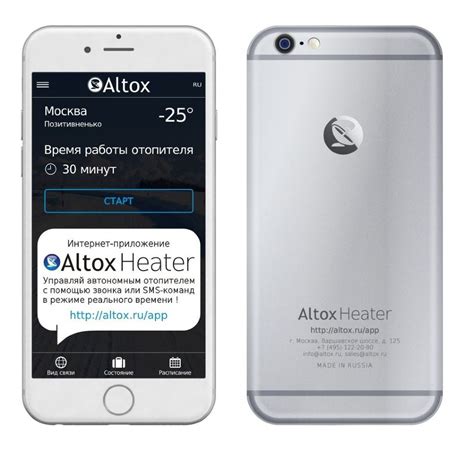 Шаги по настройке Altox Heater