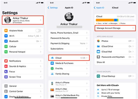 Шаги по очистке iCloud на iPhone 11