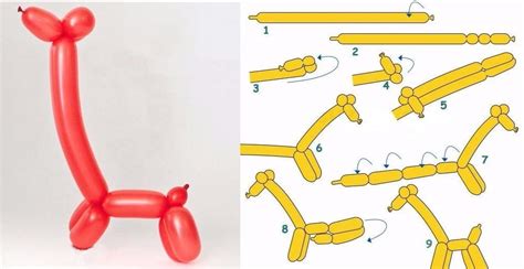 Шаги по созданию жирафа из воздушных шаров