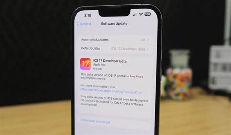 Шаги установки iOS 17 бета на iPhone X