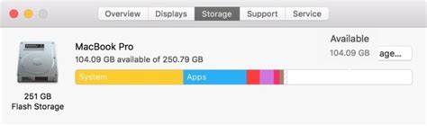 Шаг 1.2. Освободите место на жестком диске MacBook