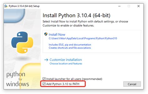 Шаг 2. Запустите установщик Python