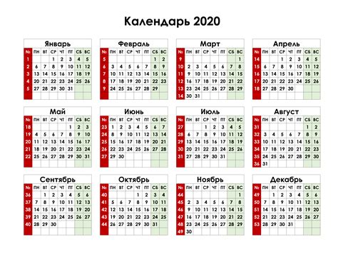  Неделя года 2020: зачем знать даты недель? 